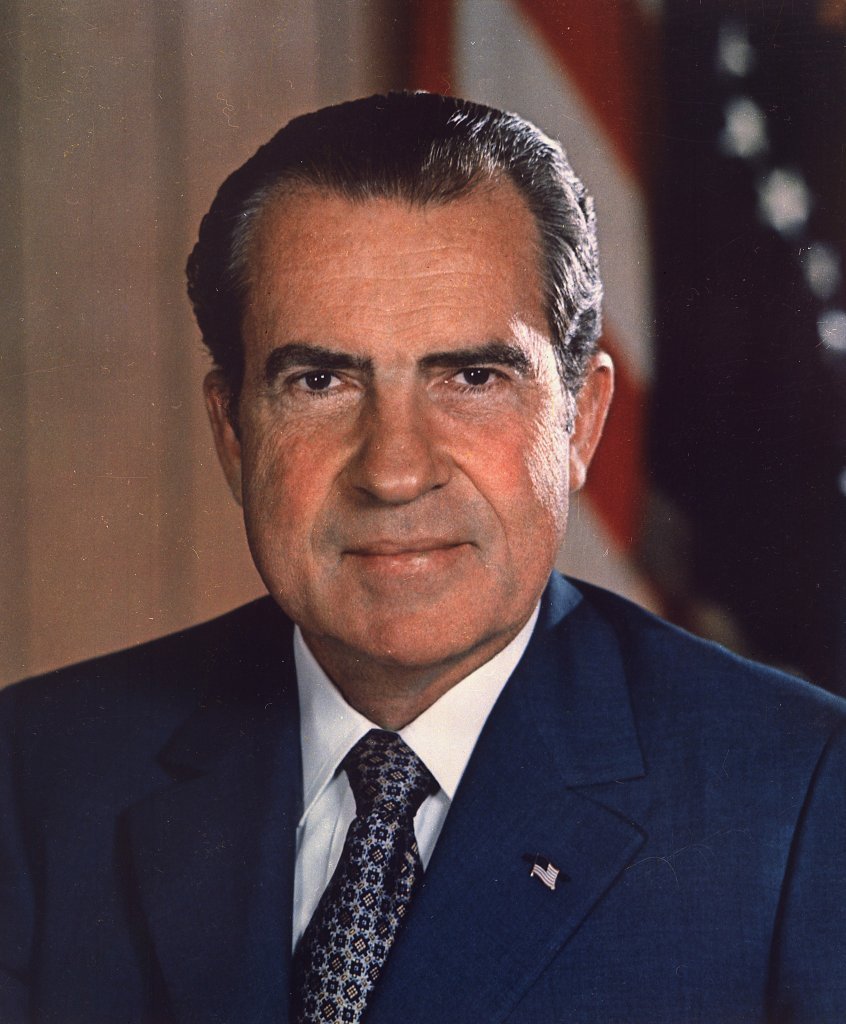 Offizielles Porträt von Richard Nixon im Jahr 1973.